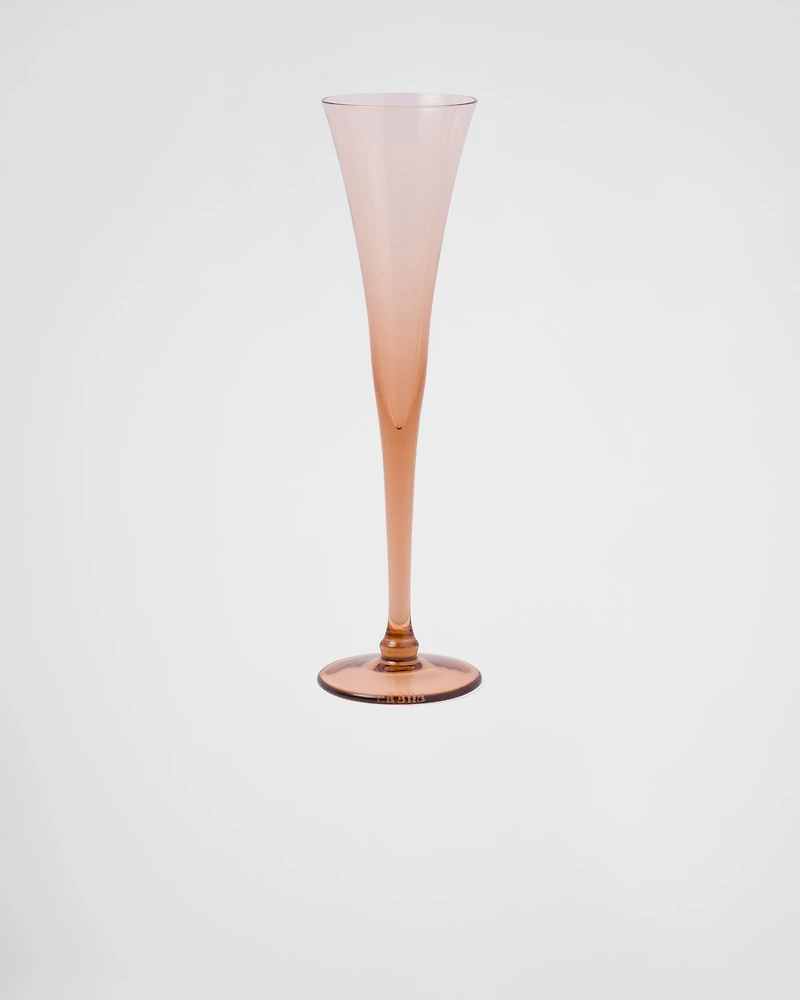 Set of two crystal flutes