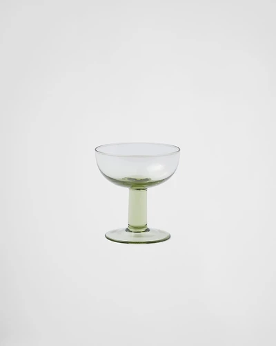 Set of two crystal champagne coupe glasses