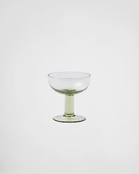 Set of two crystal champagne coupe glasses