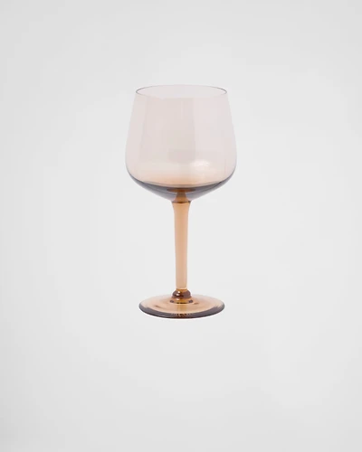 Set of two crystal white wine glasses