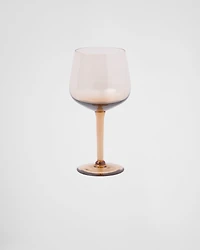 Set of two crystal white wine glasses