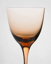 Set of two crystal water glasses