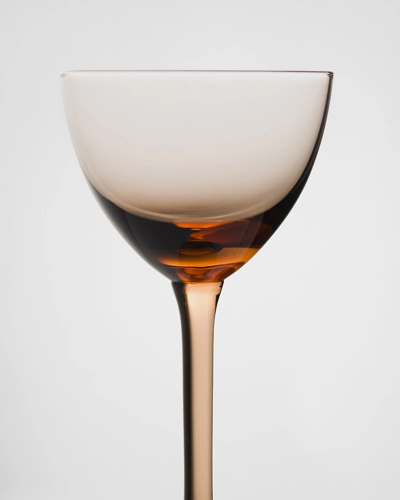 Set of two crystal cocktail glasses