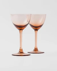 Set of two crystal cocktail glasses