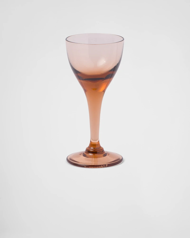 Set of two crystal liqueur glasses