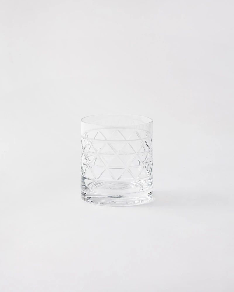 Crystal tumbler - Triangles