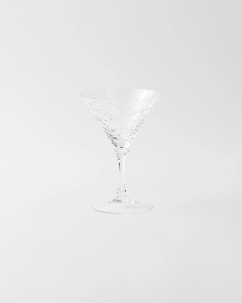Crystal martini glass - Triangles