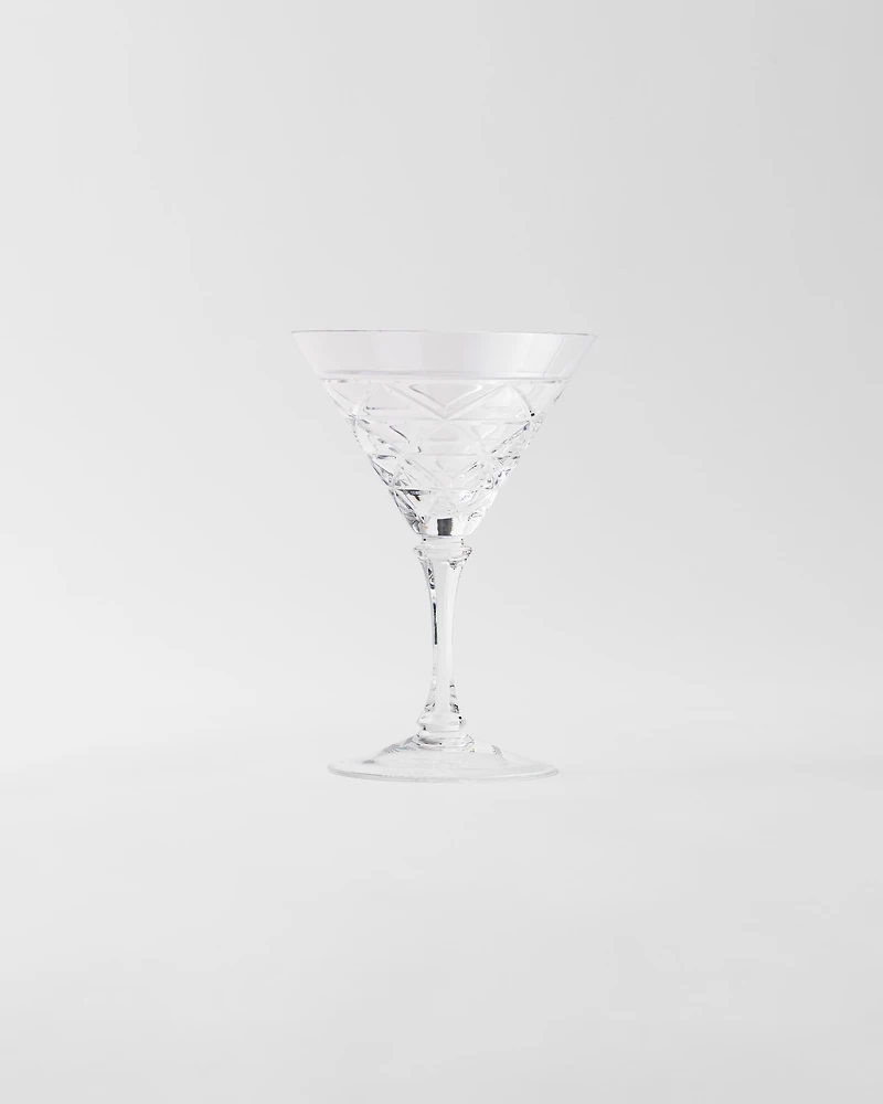 Crystal martini glass - Triangles