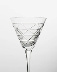Crystal red wine glass - Triangles