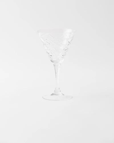 Crystal red wine glass - Triangles