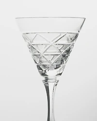 Crystal white wine glass - Triangles