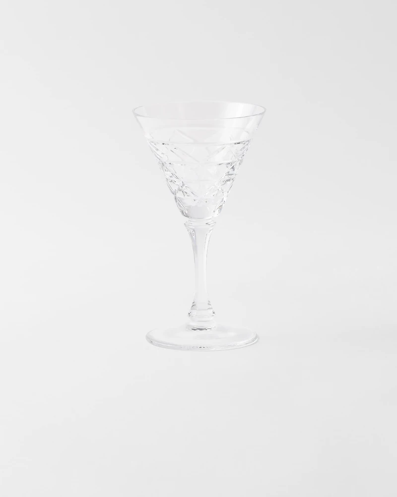 Crystal white wine glass - Triangles
