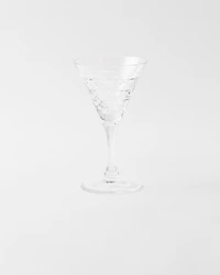 Crystal white wine glass - Triangles
