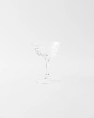 Crystal champagne coupe glass - Triangles