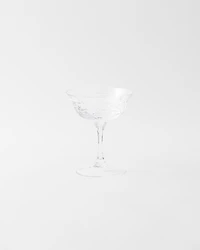 Crystal champagne coupe glass - Triangles