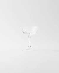 Crystal champagne coupe glass - Triangles