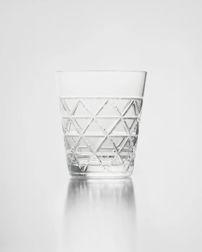 Crystal water glass - Triangles