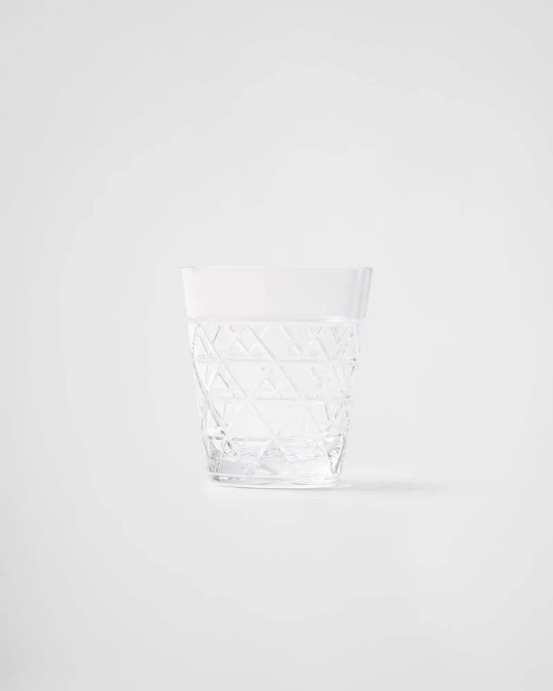 Crystal water glass - Triangles