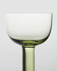 Set of two crystal red wine glasses