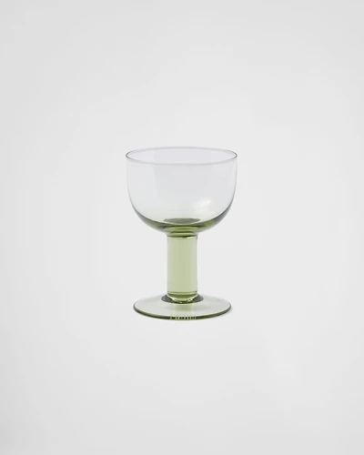 Set of two crystal red wine glasses