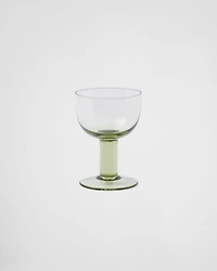 Set of two crystal red wine glasses