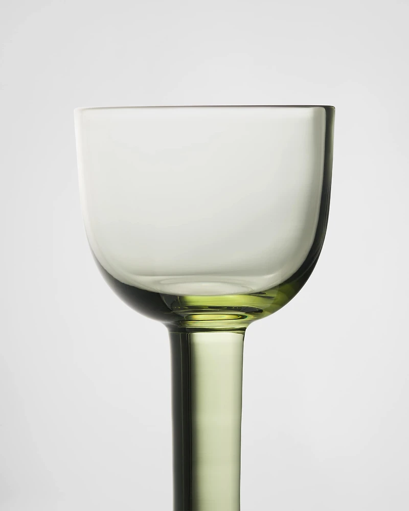 Set of two crystal white wine glasses