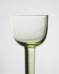 Set of two crystal white wine glasses