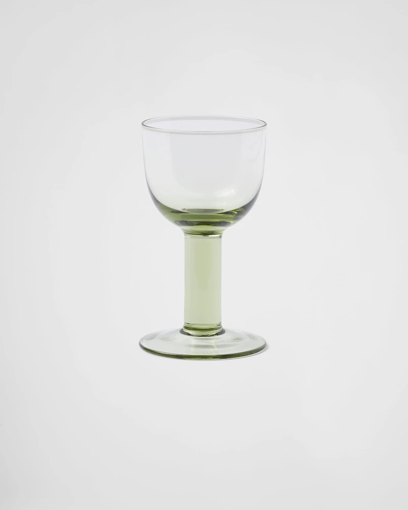Set of two crystal white wine glasses