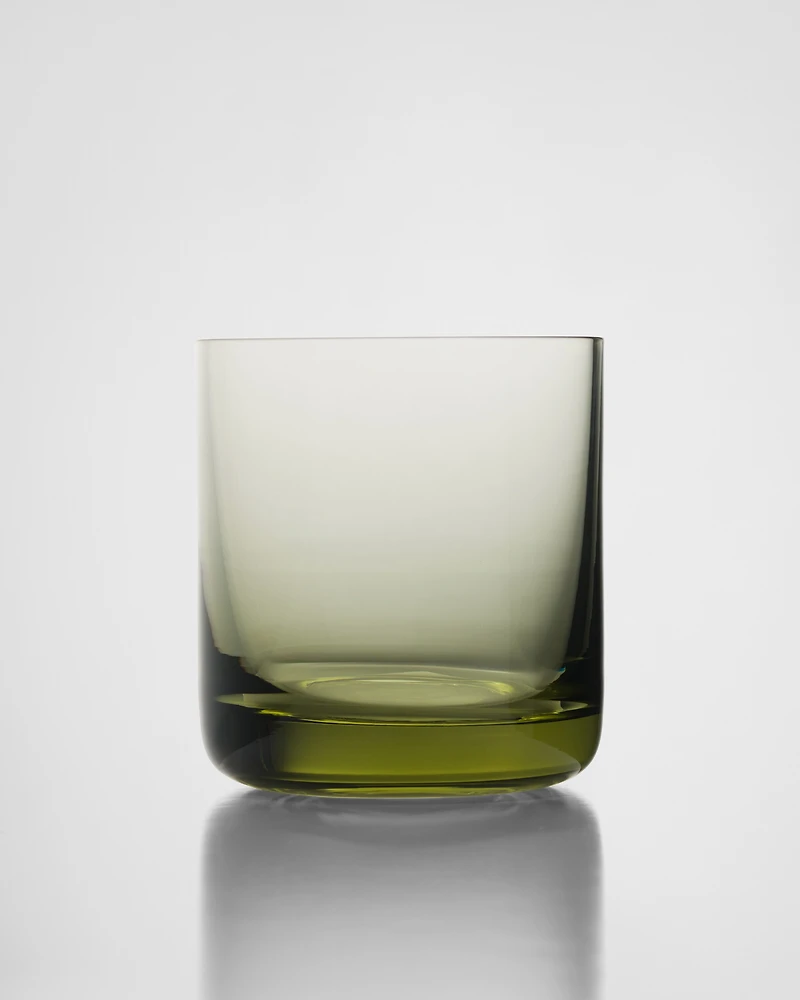 Set of two crystal tumbler glasses