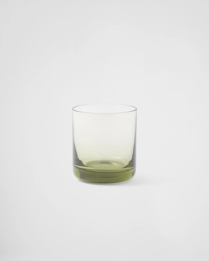 Set of two crystal tumbler glasses