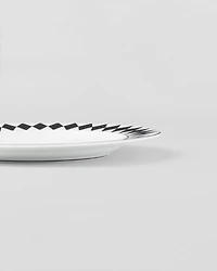 Set of two porcelain dinner plates - Checkerboard