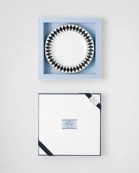 Set of two porcelain dinner plates - Checkerboard