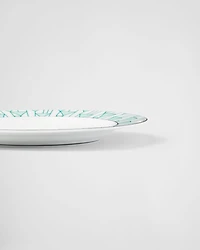 Set of two porcelain dinner plates - Vienna Green
