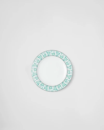 Set of two porcelain dinner plates - Vienna Green