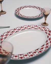 Set of two porcelain dinner plates
