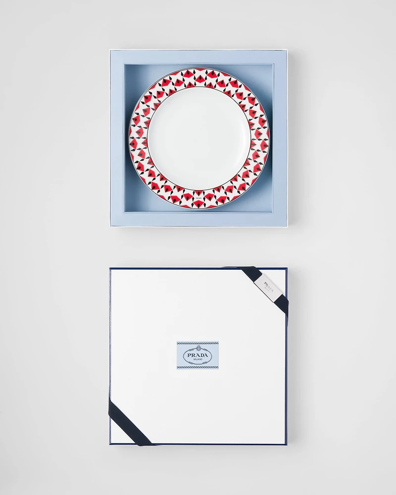 Set of two porcelain dinner plates