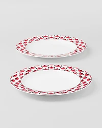 Set of two porcelain dinner plates