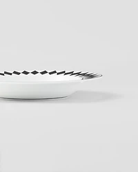 Set of two porcelain soup plates - Checkerboard