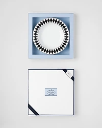 Set of two porcelain soup plates - Checkerboard