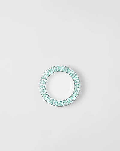 Set of two porcelain soup plates - Vienna Green