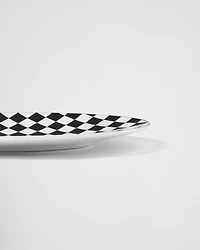 Porcelain charger plate - Checkerboard