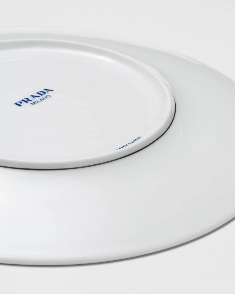Porcelain charger plate - Checkerboard