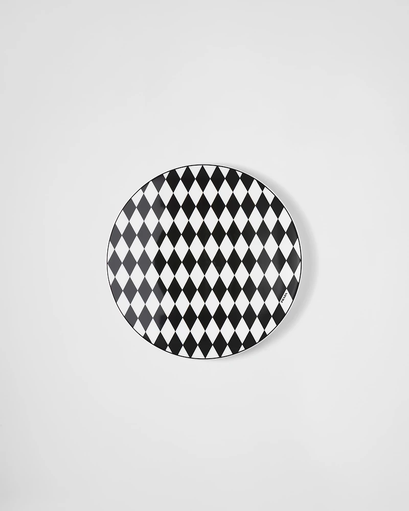 Porcelain charger plate - Checkerboard