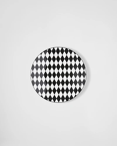 Porcelain charger plate - Checkerboard