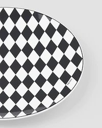 Porcelain charger plate - Checkerboard