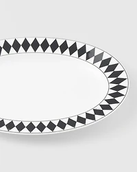 Medium porcelain serving plate - Checkerboard