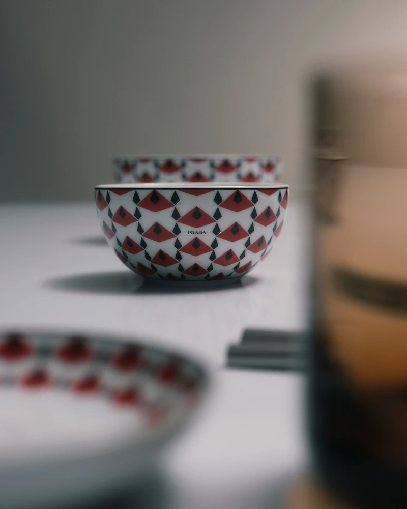 Set of two porcelain rice or cereal bowls