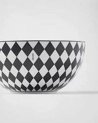 Set of two porcelain soup bowls - Checkerboard