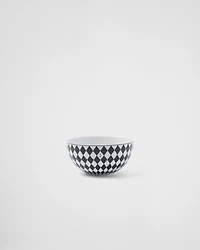 Set of two porcelain soup bowls - Checkerboard
