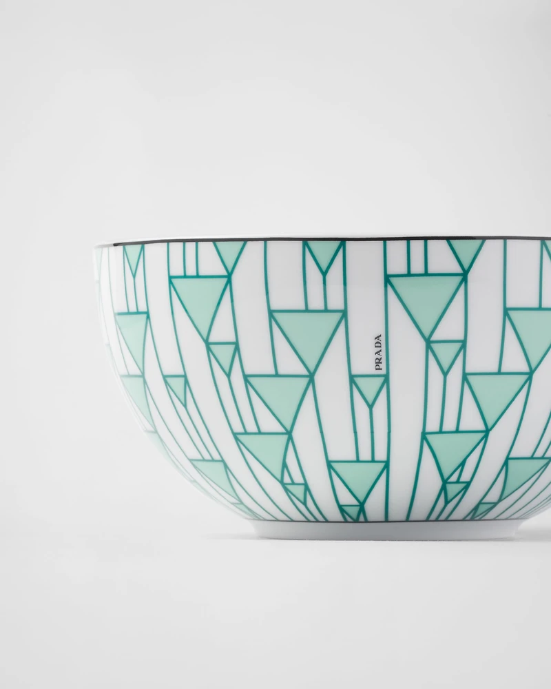 Set of two porcelain soup bowls - Vienna Green